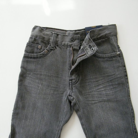 US Polo Assn Jeans Grey Denim Girls Size 6 Logo - Picture 5 of 8